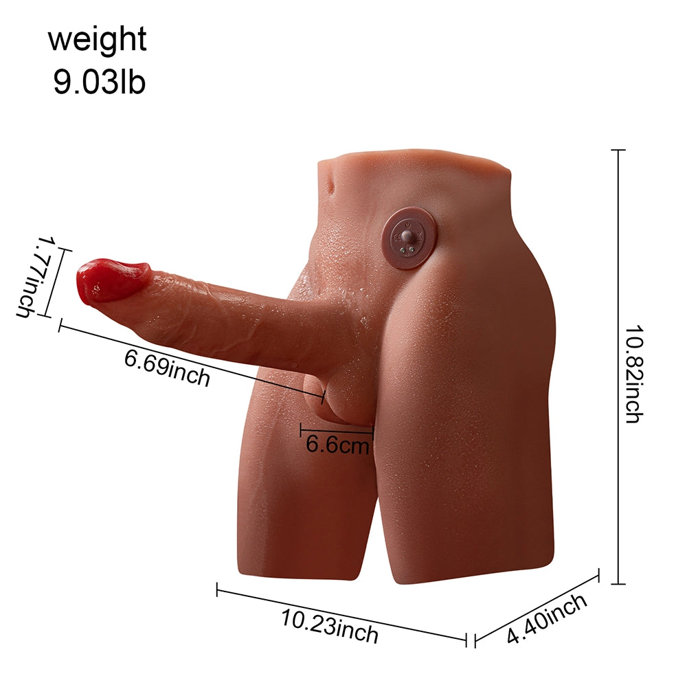 Kyle: 9.03LB Torso For Women With 6.69″ Auto-Telescoping Dildo