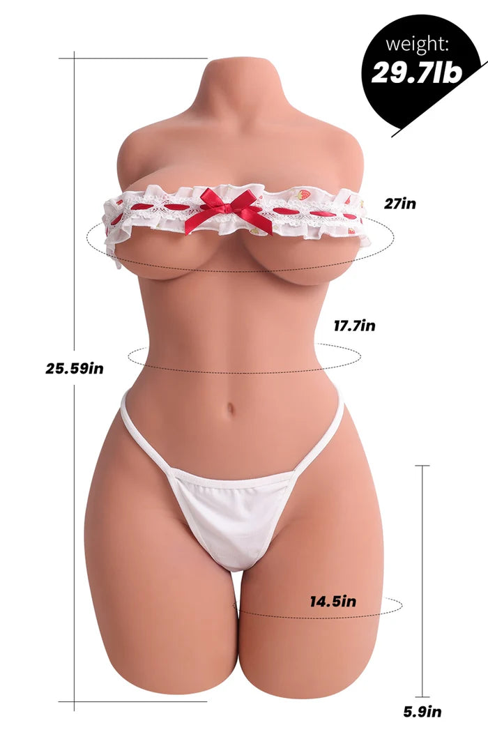 Adna: 29.76LB Realistic Brown Skin Female Torso Sex Doll