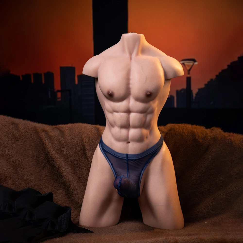 James: 26LB Silicone Male Sex Torso with 6.7" Big Dildo