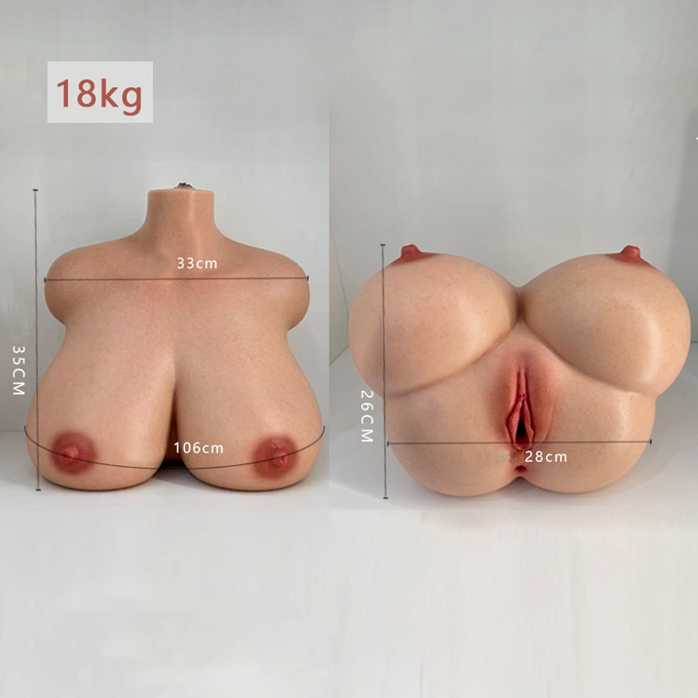 Micaela: 46.29LB Silicone Gel Breast Sex Troso with Vagina Anal